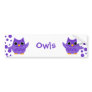 Purple Owl Bumper Sticker