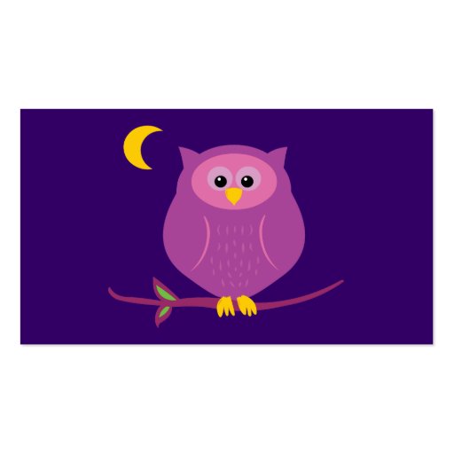 Purple Owl Business Cards (back side)