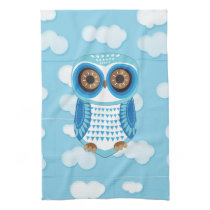 Purple Owl Cloud Kitchen Towel