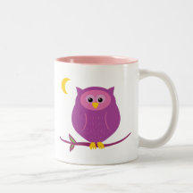 Purple Owl Coffee Mugs