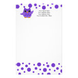 Purple Owl Customized Stationery