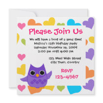 Purple Owl Custom Announcements