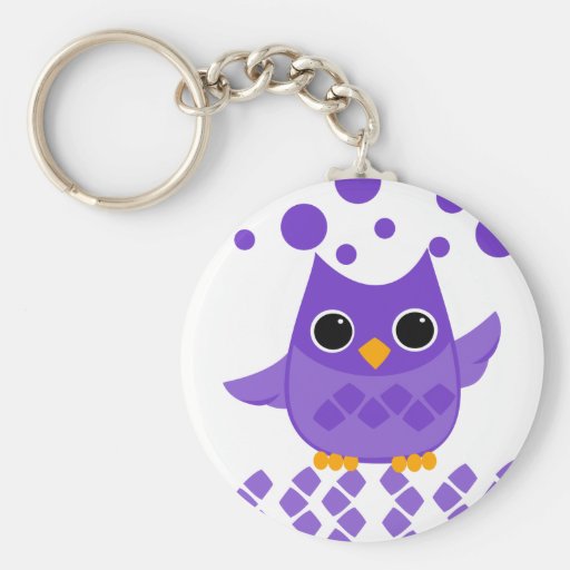 Purple Owl Key Chain