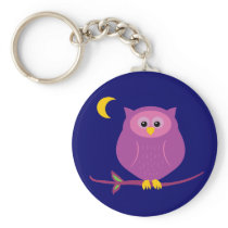 Purple Owl Key Chain