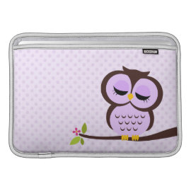 Purple Owl Macbook Air Sleeve