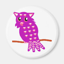 Purple Owl Magnet