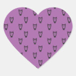 Purple owl pattern stickers