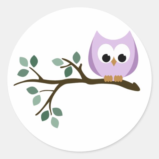 Purple Owl Stickers