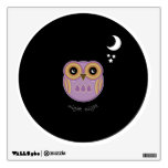 Purple Owl Wall Decal - Night Night Purple Owl