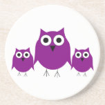 Purple Owls Coaster