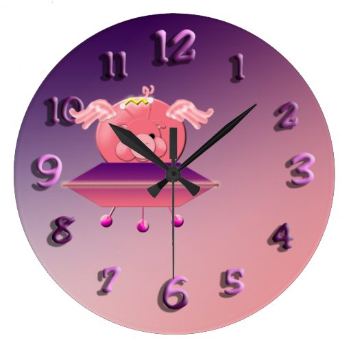 Purple Paint Clock Face Zazzle