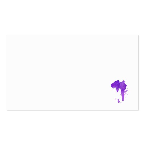 Purple Paint Smudge Business Card (back side)
