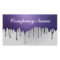 Purple paint splatter business card business cards