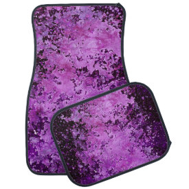 Purple paint splatter grunge texture floor mat