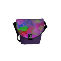 Purple Paints Abstract Shoulder Bag #1 Messenger Bags