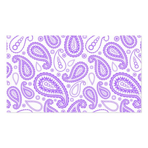 Purple Paisley; Aloha, Hibiscus Business Card Templates (back side)