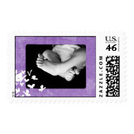Purple Paisley Butterfly Customizable Stamp