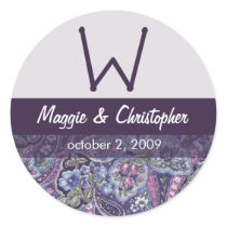 Purple Paisley Envelope Seal