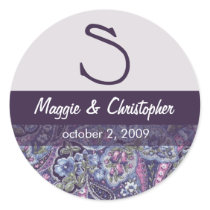 Purple Paisley Envelope Seal