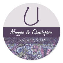 Purple Paisley Envelope Seal