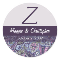 Purple Paisley Envelope Seal