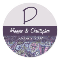 Purple Paisley Envelope Seal
