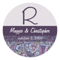 Purple Paisley Envelope Seal