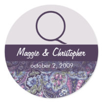 Purple Paisley Envelope Seal
