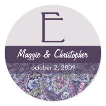 Purple Paisley Envelope Seal