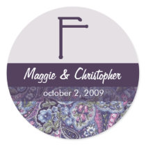 Purple Paisley Envelope Seal