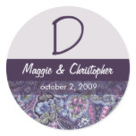 Purple Paisley Envelope Seal