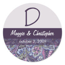 Purple Paisley Envelope Seal