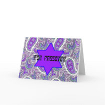 Purple Paisley Passover cards