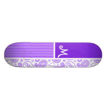 Purple Paisley Pattern Skateboards