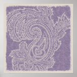 Purple Paisley Poster Print