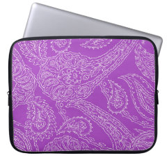 Purple Paisley Print Summer Fun Girly Pattern Computer Sleeve