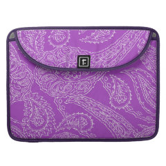 Purple Paisley Print Summer Fun Girly Pattern MacBook Pro Sleeve