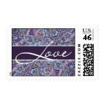 Purple Paisley Wedding Postage