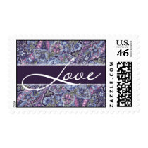 Purple Paisley Wedding Postage