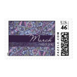 Purple Paisley Wedding Postage