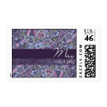 Purple Paisley Wedding Postage