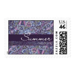 Purple Paisley Wedding Postage