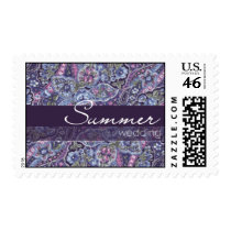 Purple Paisley Wedding Postage
