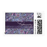 Purple Paisley Wedding Postage