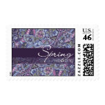 Purple Paisley Wedding Postage
