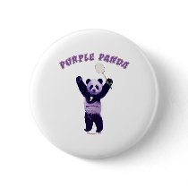 Purple Panda Badminton buttons by HappyDoggies Purple Panda Badminton buttons
