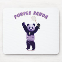 Purple Panda Badminton Mouse Mats