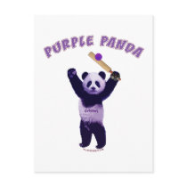 Purple Panda Cricket Post Cards