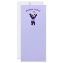 Purple Panda Cricket Rack Card Design