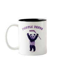 Purple Panda Hockey Bear Coffee Mug